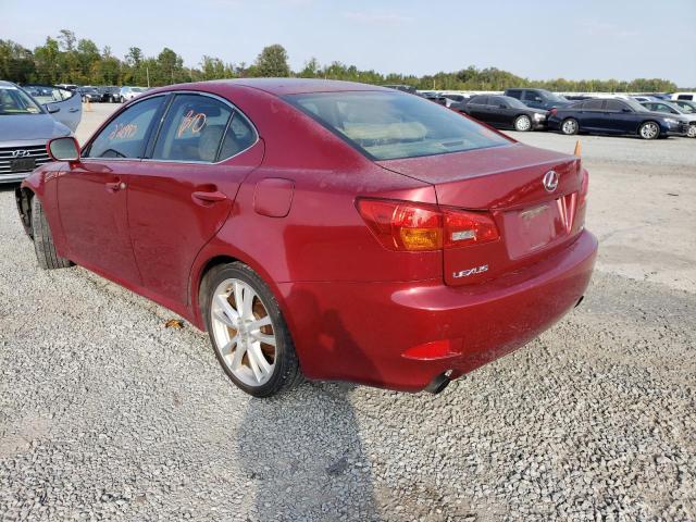 JTHBK262962016510 - 2006 LEXUS IS 250 BURGUNDY photo 3