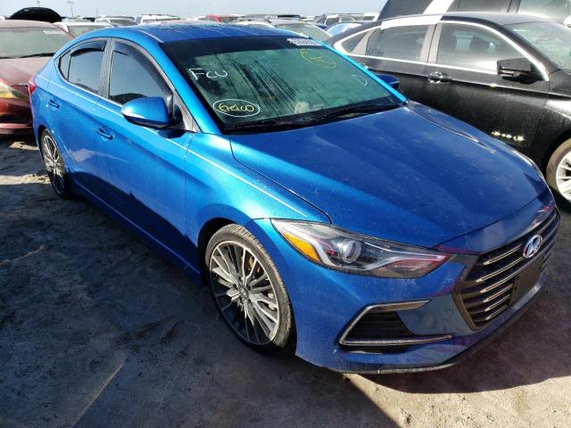 KMHD04LB4JU558641 - 2018 HYUNDAI ELANTRA SP BLUE photo 1