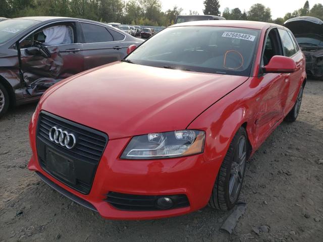 WAUHF78P19A021178 - 2009 AUDI A3 2.0T RED photo 2