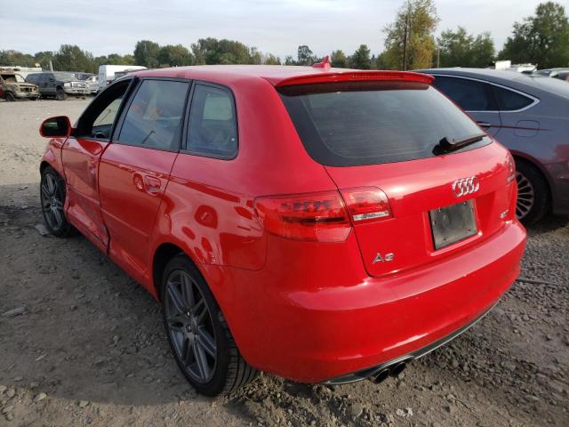 WAUHF78P19A021178 - 2009 AUDI A3 2.0T RED photo 3