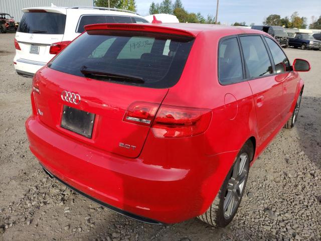 WAUHF78P19A021178 - 2009 AUDI A3 2.0T RED photo 4