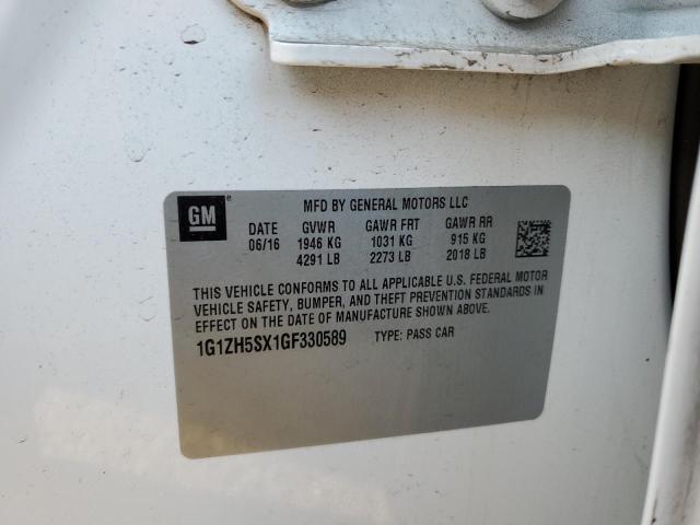 1G1ZH5SX1GF330589 - 2016 CHEVROLET MALIBU PRE 白色 照片 10