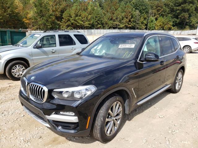 5UXTR9C5XKLP87070 - 2019 BMW X3 XDRIVE3 BLACK photo 2