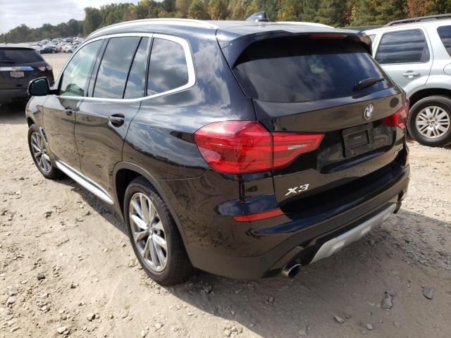 5UXTR9C5XKLP87070 - 2019 BMW X3 XDRIVE3 BLACK photo 3