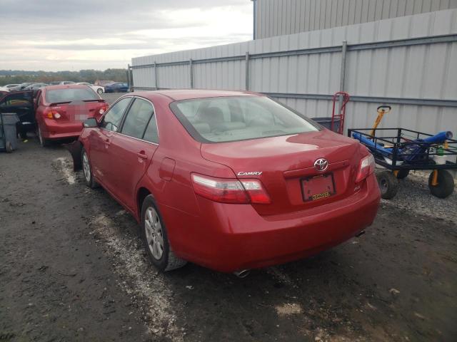 4T1BK46K77U015984 - 2007 TOYOTA CAMRY LE RED photo 3