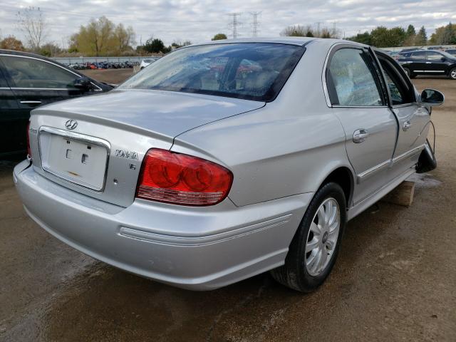 KMHWF35H83A904505 - 2003 HYUNDAI SONATA GLS SILVER photo 4