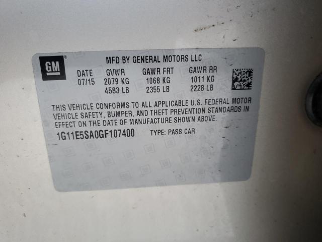 1G11E5SA0GF107400 - 2016 CHEVROLET MALIBU LIM 棕色 照片 10