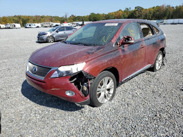 JTJZB1BA9B2004775 - 2011 LEXUS RX 450 BURGUNDY photo 2