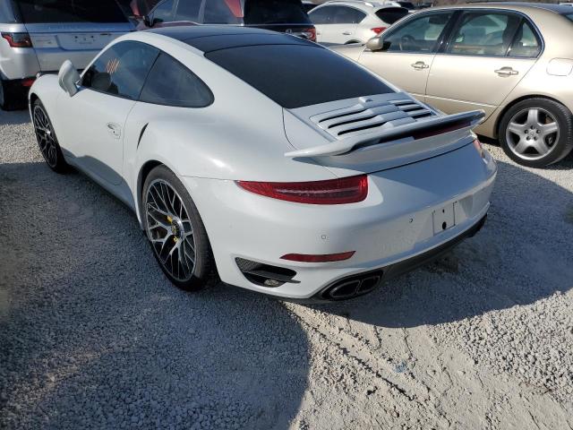 WP0AD2A94FS166990 - 2015 PORSCHE 911 TURBO WHITE photo 3