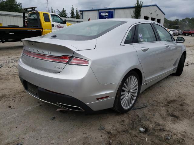 3LN6L5MU6HR639647 - 2017 LINCOLN MKZ HYBRID SILVER photo 4