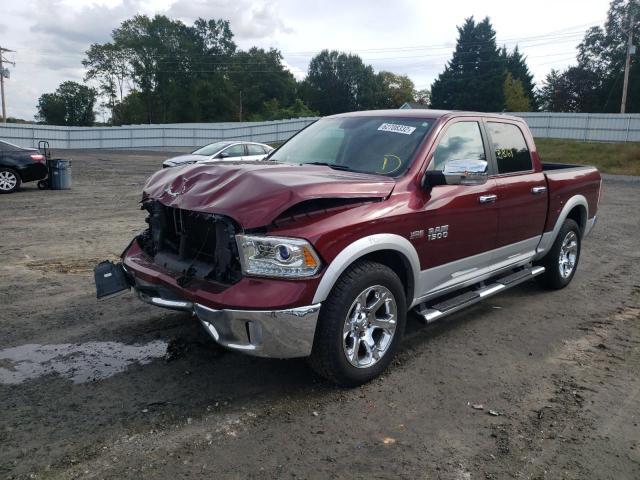 1C6RR7NT0GS370525 - 2016 RAM 1500 LARAM BURGUNDY photo 2