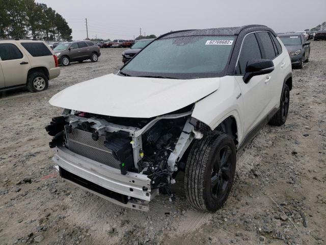 2T3E6RFV8MW027203 - 2021 TOYOTA RAV4 XSE WHITE photo 2