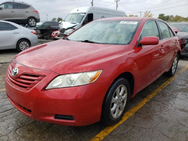 4T1BE46K87U067695 - 2007 TOYOTA CAMRY LE A RED photo 2