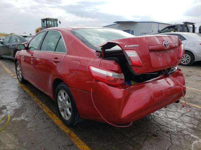 4T1BE46K87U067695 - 2007 TOYOTA CAMRY LE A RED photo 3