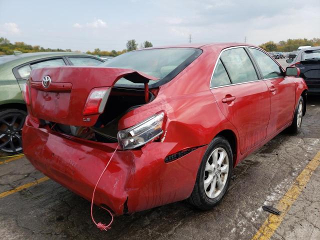 4T1BE46K87U067695 - 2007 TOYOTA CAMRY LE A RED photo 4