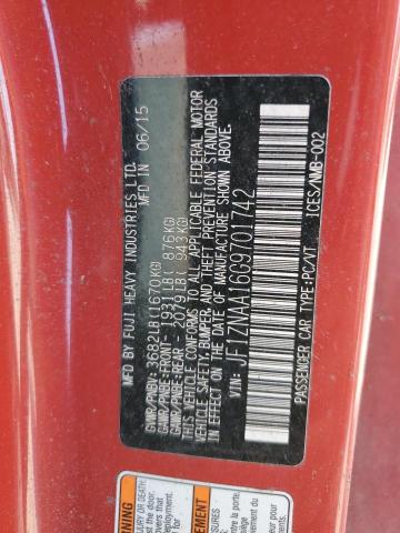 JF1ZNAA16G9701742 - 2016 TOYOTA SCION FR-S RED photo 10