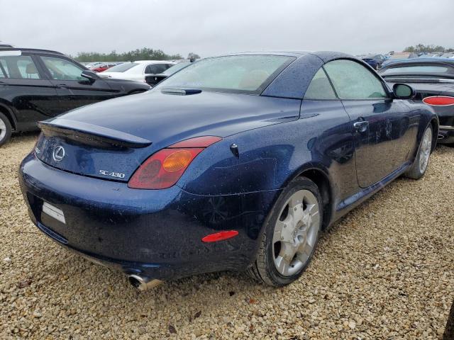 JTHFN48Y340054751 - 2004 LEXUS SC 430 BLUE photo 4