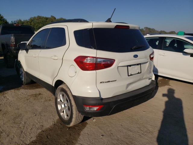 MAJ3S2GE8KC296929 - 2019 FORD ECOSPORT S WHITE photo 3