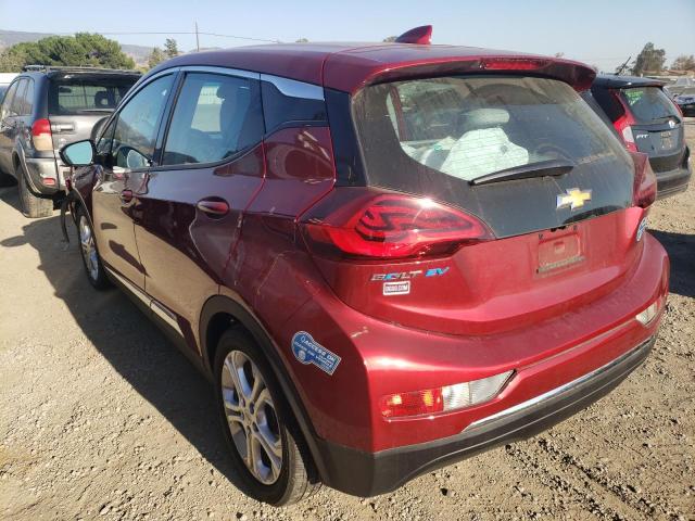 1G1FY6S08M4107985 - 2021 CHEVROLET BOLT EV LT RED photo 3