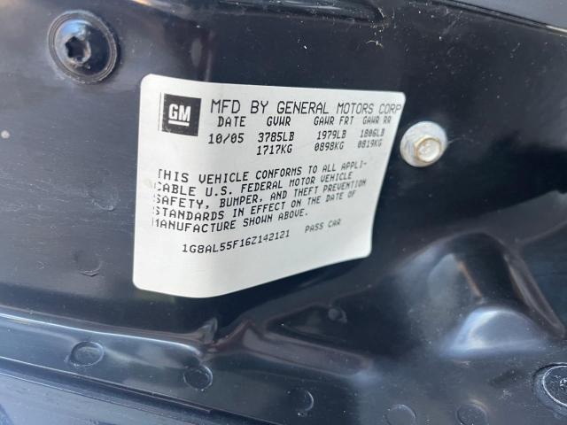 1G8AL55F16Z142121 - 2006 SATURN ION LEVEL BLACK photo 10