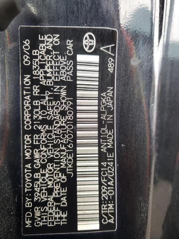 JTKDE167070180791 - 2007 TOYOTA SCION TC 黑色 照片 10