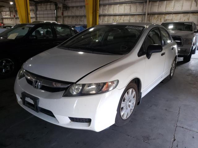 2HGFA16349H343340 - 2009 HONDA CIVIC VP WHITE photo 2