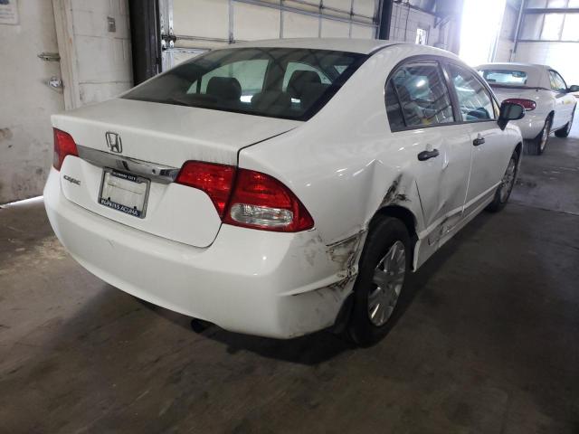 2HGFA16349H343340 - 2009 HONDA CIVIC VP WHITE photo 4