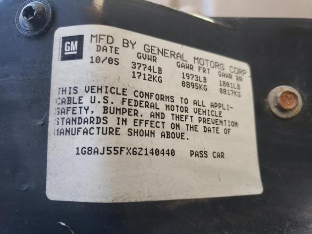 1G8AJ55FX6Z140440 - 2006 SATURN ION LEVEL GOLD photo 10