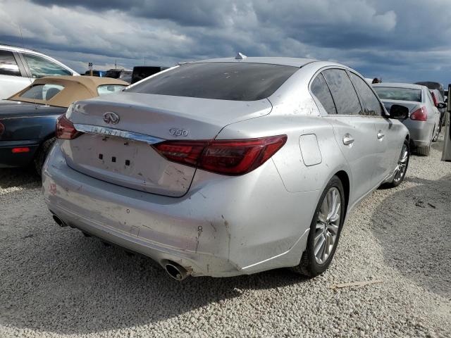 JN1EV7AP3JM352952 - 2018 INFINITI Q50 LUXE SILVER photo 4