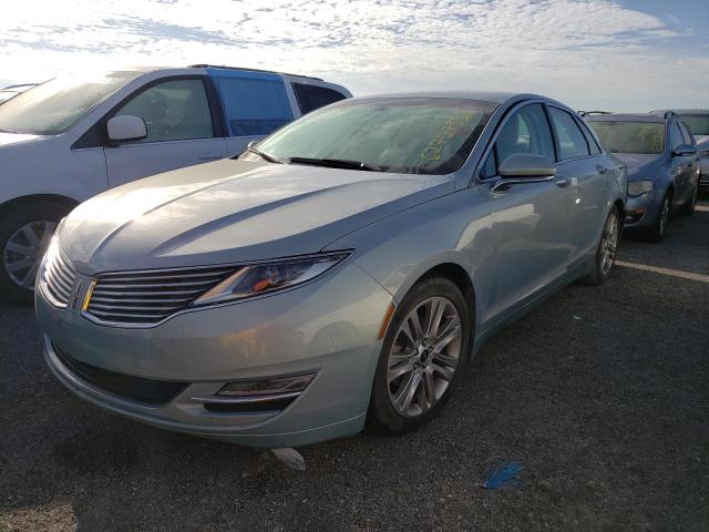 3LN6L2LU1ER824197 - 2014 LINCOLN MKZ HYBRID BLUE photo 2