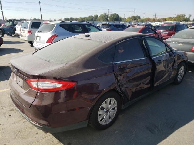 3FA6P0G76DR216181 - 2013 FORD FUSION S BURGUNDY photo 4