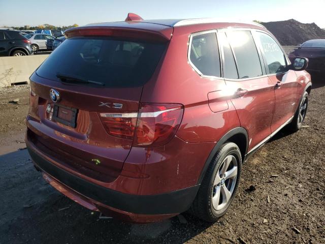 5UXWX5C53CL723935 - 2012 BMW X3 XDRIVE2 RED photo 4