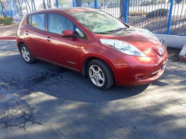 JN1AZ0CP0CT027059 - 2012 NISSAN LEAF SV RED photo 1