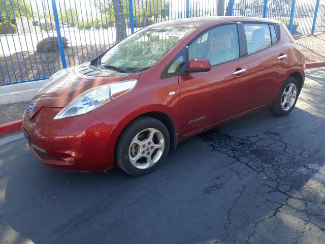 JN1AZ0CP0CT027059 - 2012 NISSAN LEAF SV RED photo 2