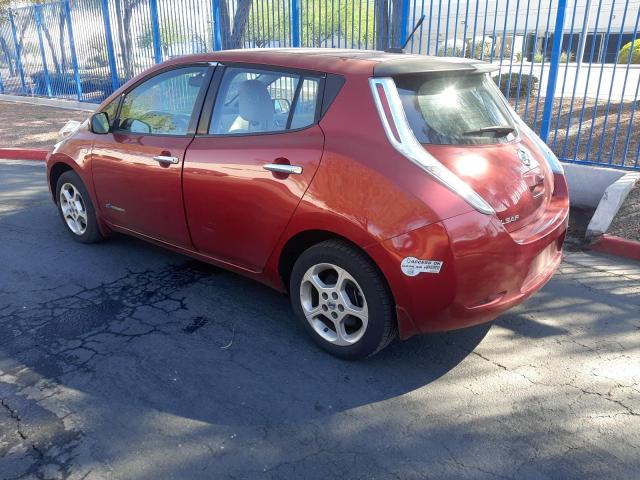 JN1AZ0CP0CT027059 - 2012 NISSAN LEAF SV RED photo 3