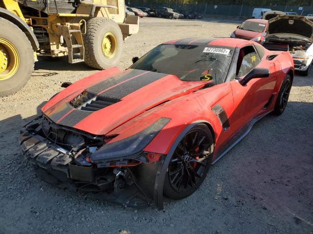 1G1YU2D63F5604020 - 2015 CHEVROLET CORVETTE Z RED photo 2