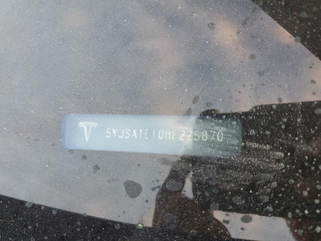 5YJSA1E10HF225870 - 2017 TESLA MODEL S Սև լուսանկար 10