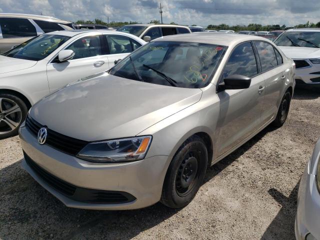 3VW2K7AJ0EM251203 - 2014 VOLKSWAGEN JETTA BASE GRAY photo 2