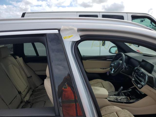 5UXTY3C09M9H22279 - 2021 BMW X3 SDRIVE3 SILVER photo 9