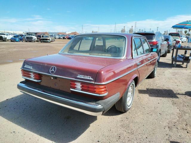 WDBAB30A8BB251721 - 1981 MERCEDES-BENZ 300 D MAROON photo 4