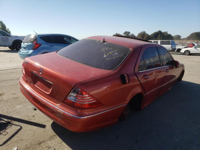 WDBNG75J55A455583 - 2005 MERCEDES-BENZ S 500 RED photo 4