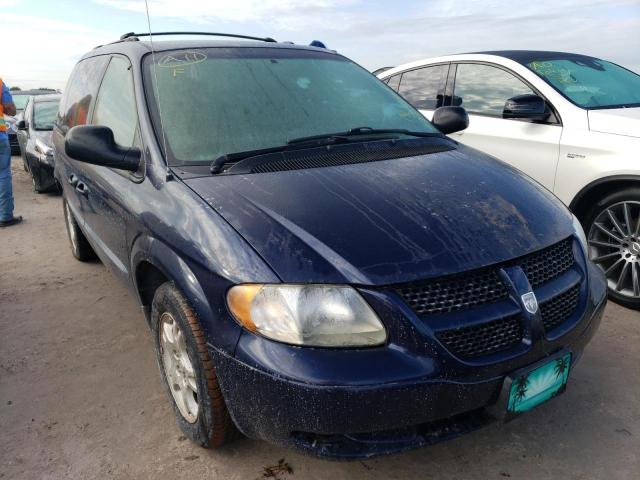 1D4GP45R94B554241 - 2004 DODGE CARAVAN SX BLUE photo 1