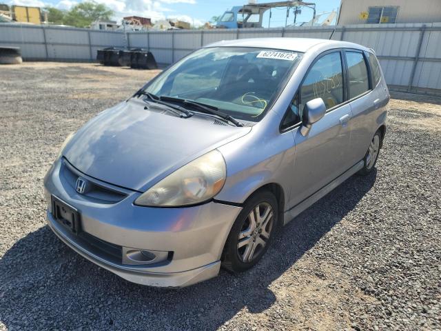 JHMGD38687S028834 - 2007 HONDA FIT S SILVER photo 2