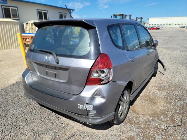 JHMGD38687S028834 - 2007 HONDA FIT S SILVER photo 4