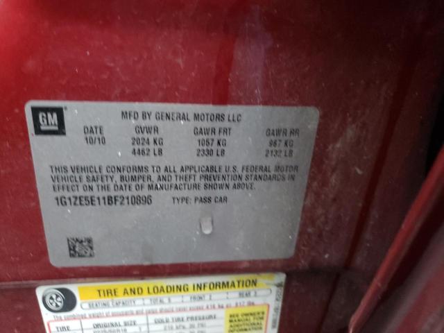 1G1ZE5E11BF210896 - 2011 CHEVROLET MALIBU LTZ 红色 照片 10