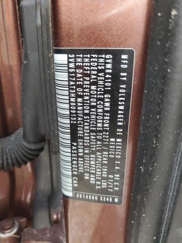 3VW517AT3HM809132 - 2017 VOLKSWAGEN BEETLE S/S 棕色 照片 10