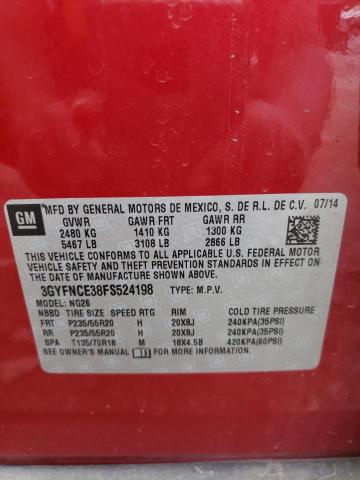 3GYFNCE38FS524198 - 2015 CADILLAC SRX PERFOR 红色 照片 10