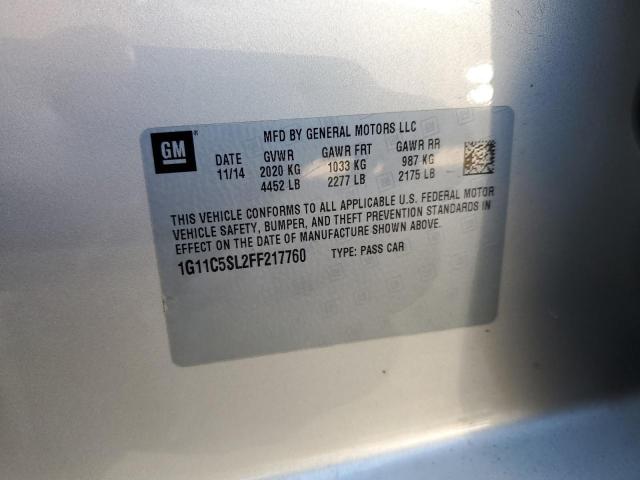 1G11C5SL2FF217760 - 2015 CHEVROLET MALIBU 1LT 米色 照片 10