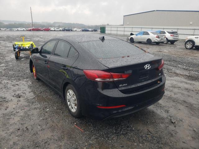 KMHD74LF1HU119759 - 2017 HYUNDAI ELANTRA SE BLACK photo 3