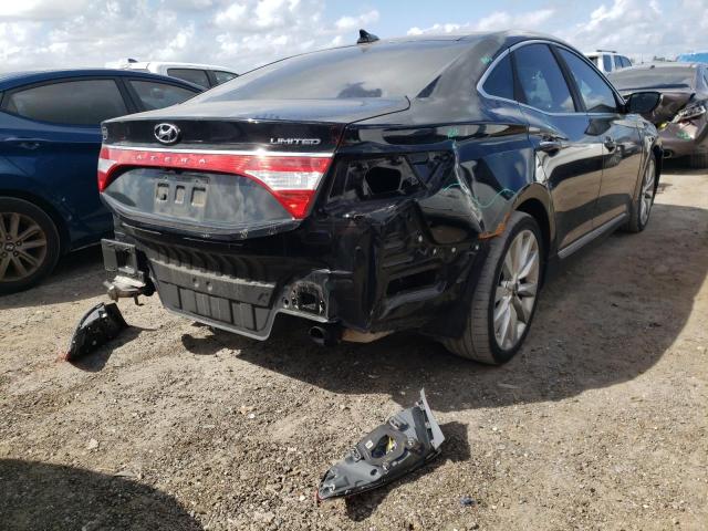 KMHFH4JG8EA357607 - 2014 HYUNDAI AZERA GLS BLACK photo 4